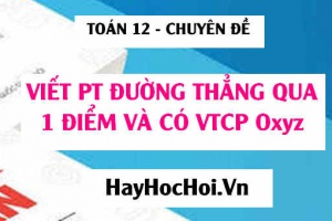 Viết phương trình đường thẳng đi qua 1 điểm có vectơ chỉ phương u - Toán 12 chuyên đề
